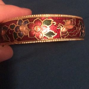 Vintage enamel costume jewelry bracelet